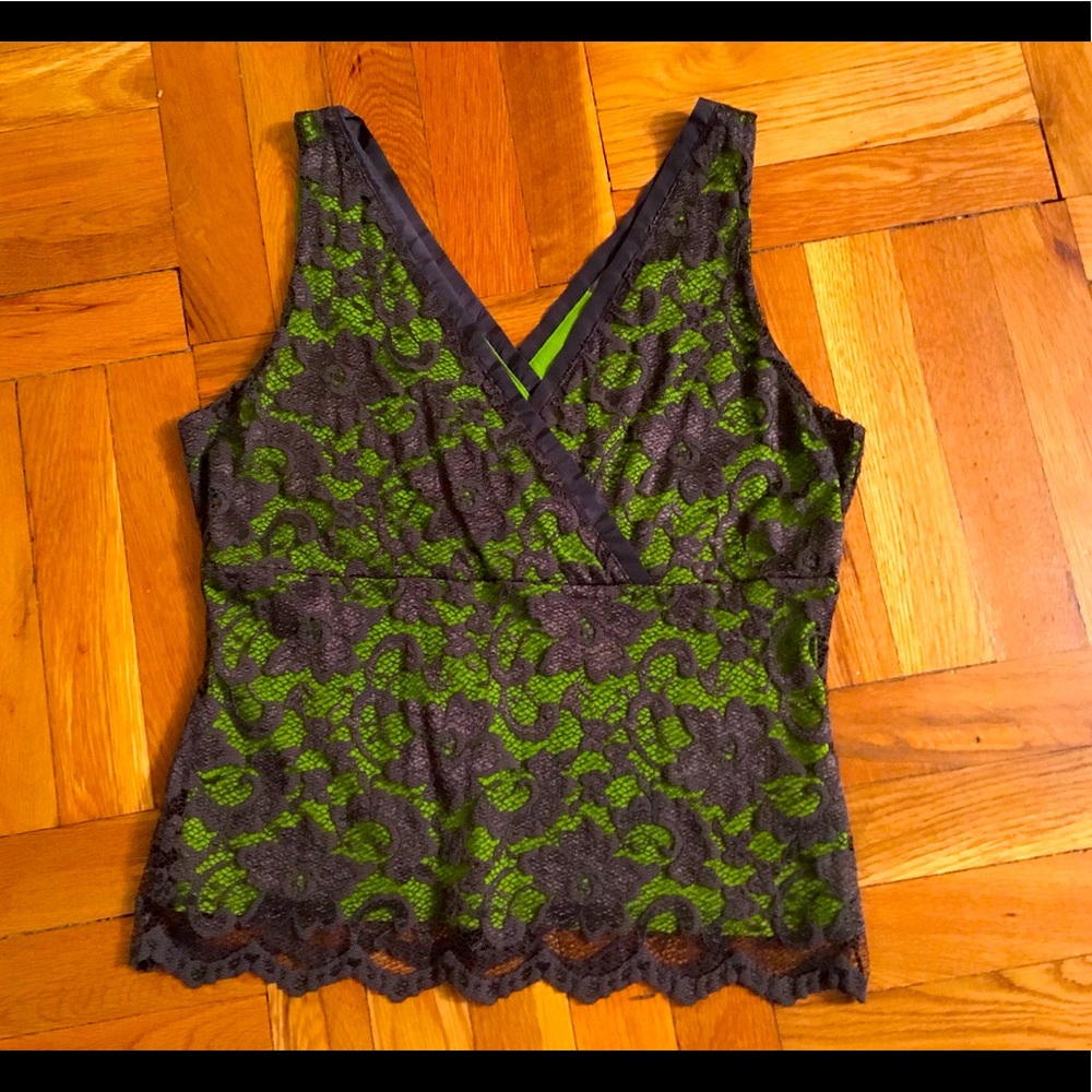 Sigrid Olsen Lace Sleeveless Top Size M